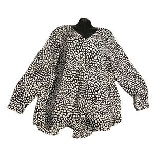 Ophelia Roe‎ Blouse V Neck Xl Abstract
